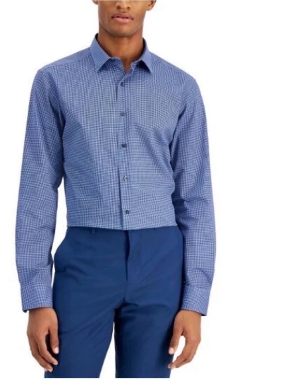 Alfani Men's Dress Shirt in Navy Blue